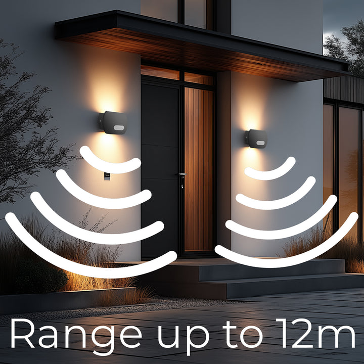 Lampada da parete a LED con sensore di movimento PIR Sensore crepuscolare Lampada da parete per esterno Lampada da parete Illuminazione per interni / esterni IP65 4000K bianco neutro (20W (1600lm))