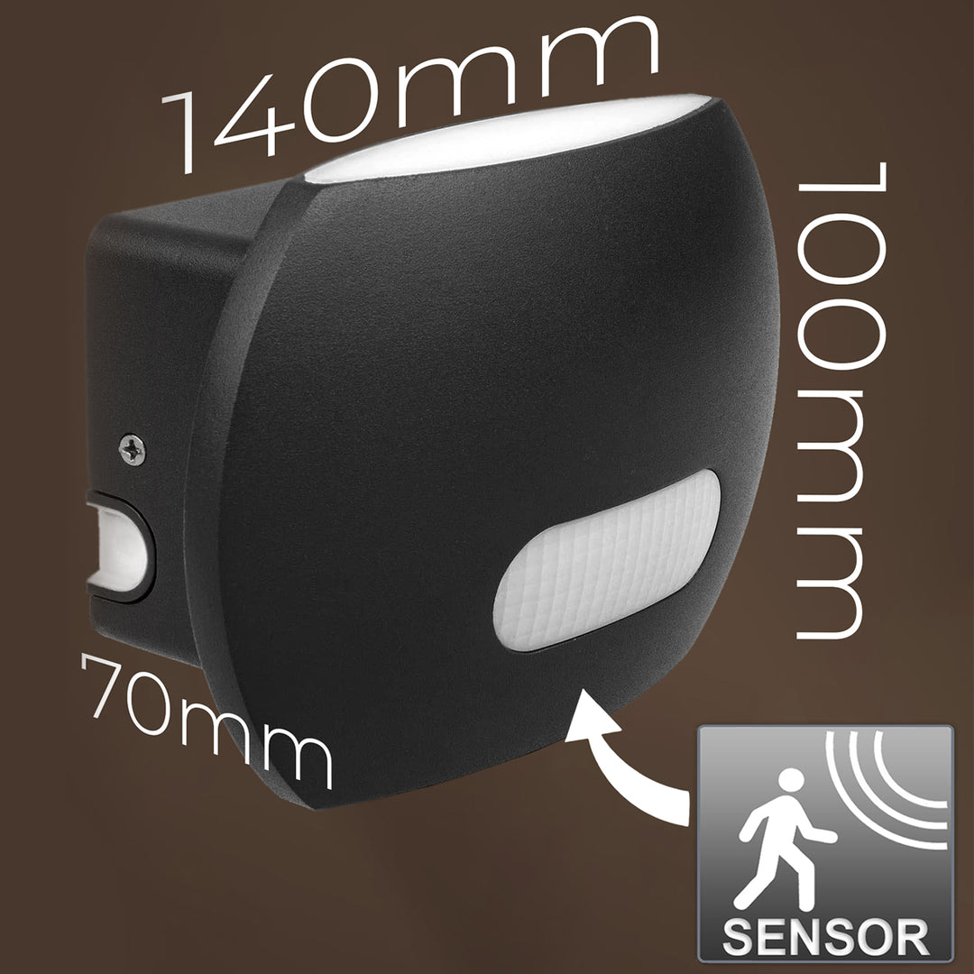 Lampada da parete a LED con sensore di movimento PIR Sensore crepuscolare Lampada da parete per esterno Lampada da parete Illuminazione per interni / esterni IP65 4000K bianco neutro (20W (1600lm))