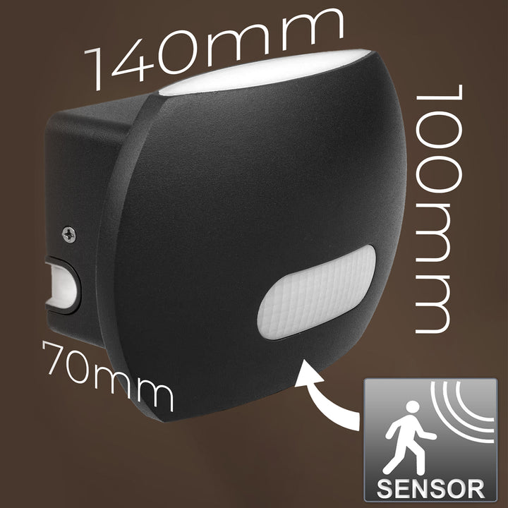 Lampada da parete a LED con sensore di movimento PIR Sensore crepuscolare Lampada da parete per esterno Lampada da parete Illuminazione per interni / esterni IP65 4000K bianco neutro (20W (1600lm))