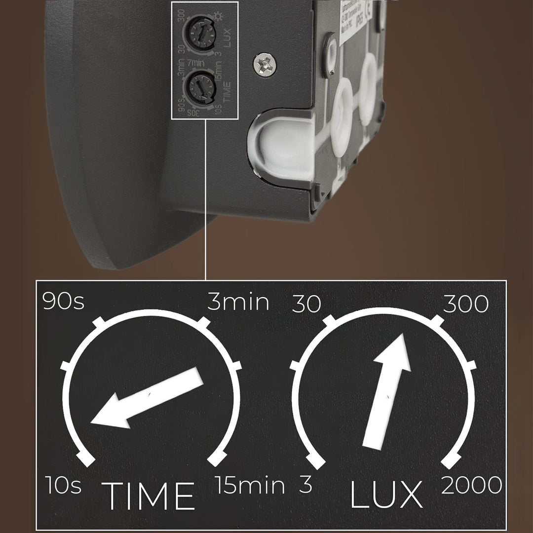 Lampada da parete a LED con sensore di movimento PIR Sensore crepuscolare Lampada da parete per esterno Lampada da parete Illuminazione per interni / esterni IP65 4000K bianco neutro (20W (1600lm))