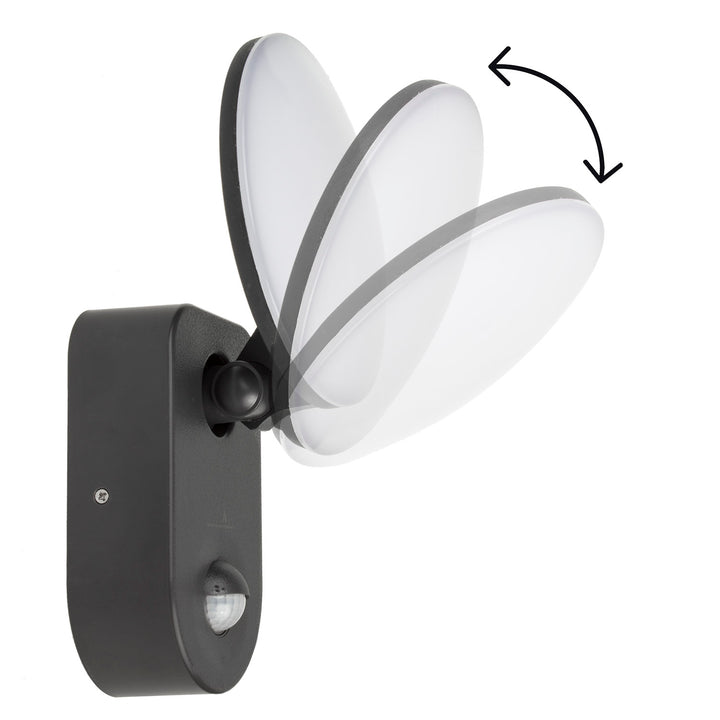 Lampada da parete a LED con sensore di movimento PIR Sensore crepuscolare Lampada da parete per esterno Lampada da parete Illuminazione per interni / esterni IP65 4000K bianco neutro (15W (1100lm))