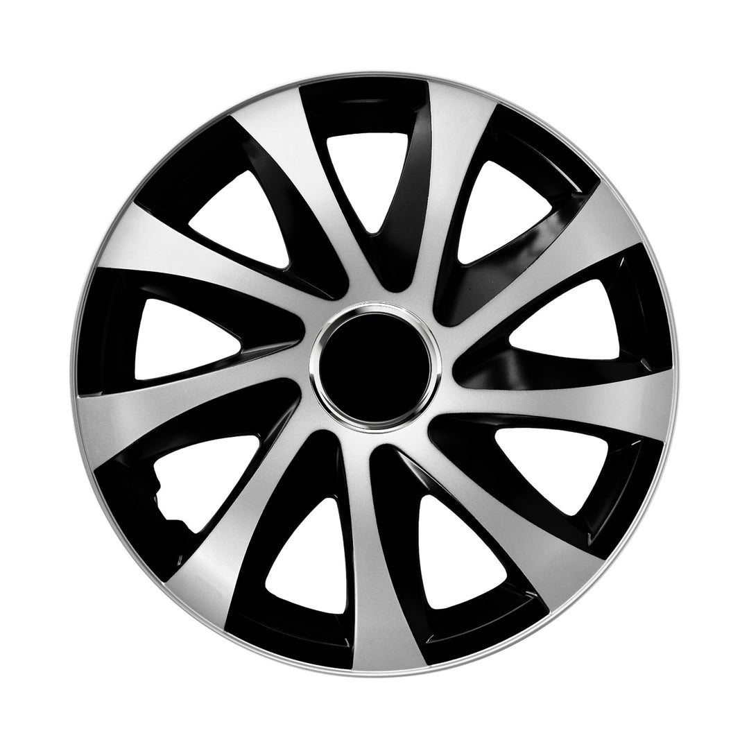 13" NRM EXTRA DRIFT SILVER BLACK coprimozzo argento e nero - 4 pezzi