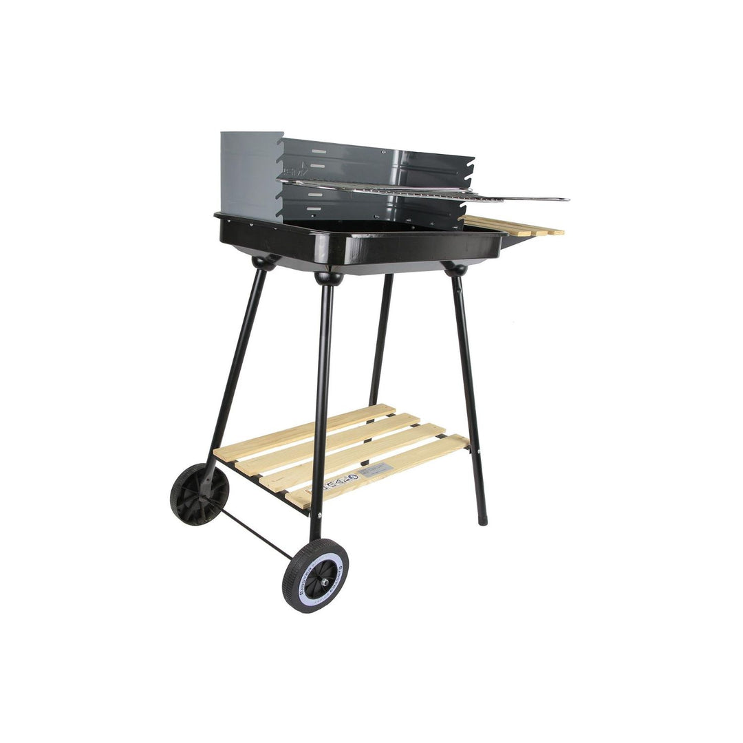 Griglia barbecue rettangolare carrello acciaio cromato Master Grill MG905