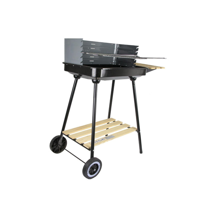 Griglia barbecue rettangolare carrello acciaio cromato Master Grill MG905