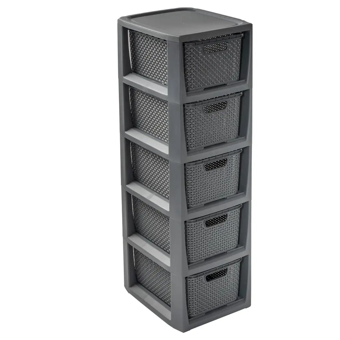 Cassettiera con 5 cestini BranQ in antracite