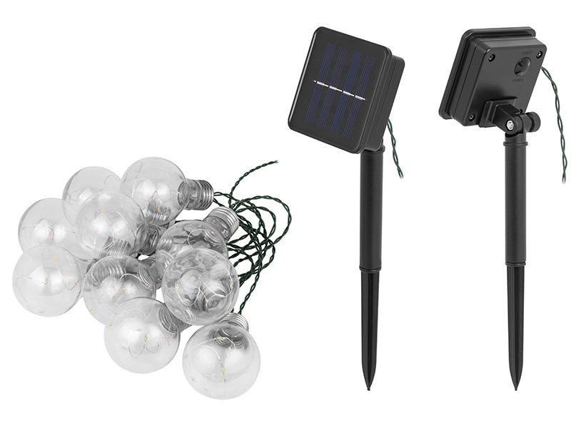 Ghirlanda solare da giardino tracer 50 led 10 lampadine