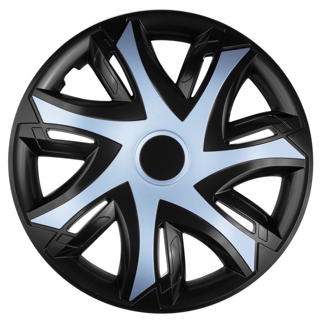 NRM N-Power 15'' bicolore azzurro/nero Coprimozzi 4 pz.