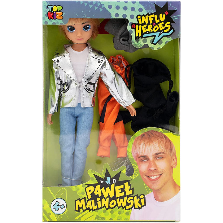 Kit Influ Heroes Pawel Malinowski con accessori e vestiti per cambiarsi