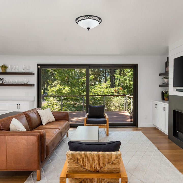 Lampada da soffitto  Athen da soffittoD37 E27 2x60W nero opaco