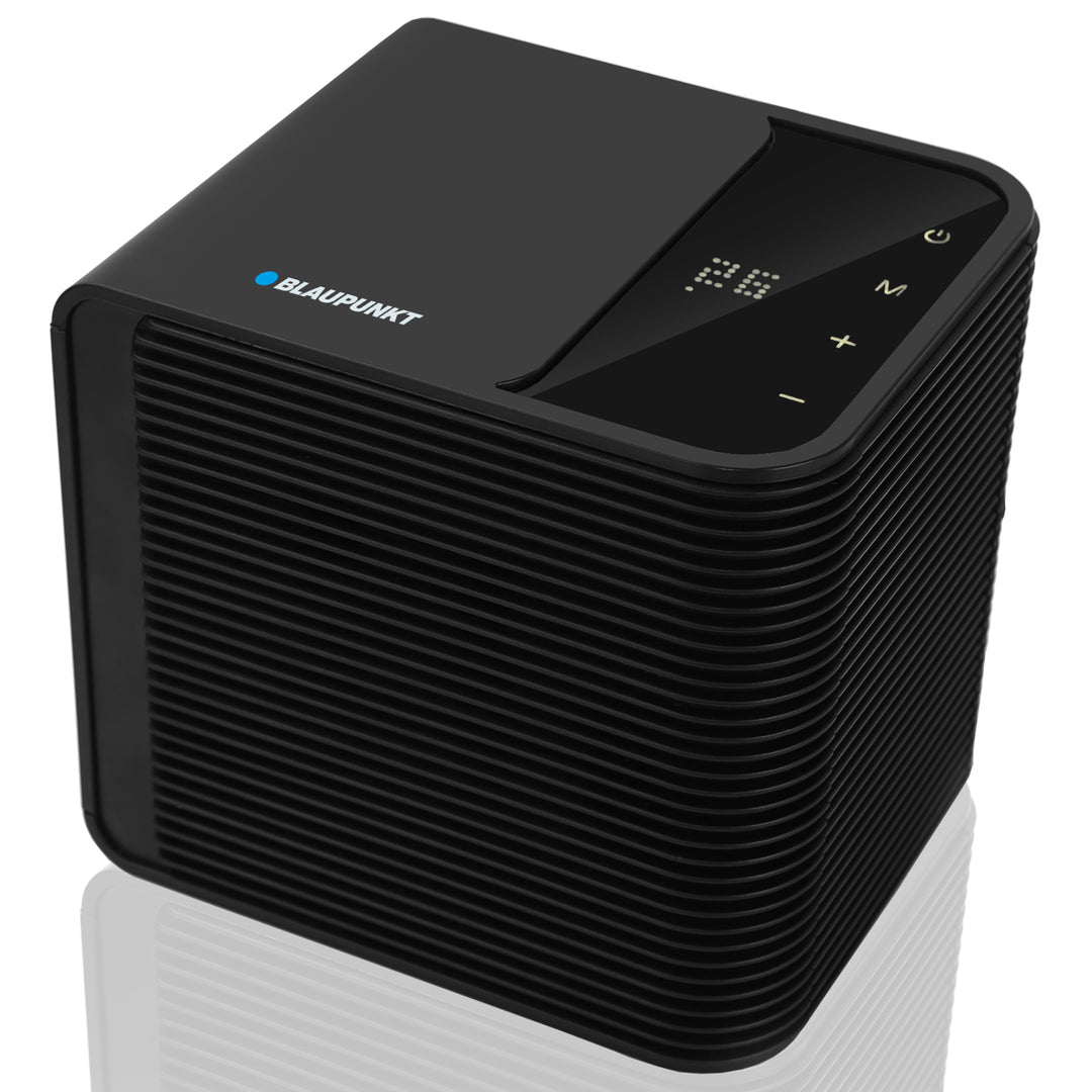 Blaupunkt FHD401 Termoventilatore PTC in ceramica 2000W Per stanze fino a 22 m² Telecomando 3 modalità di funzionamento Timer Display a LED Ventola a freddo Nero