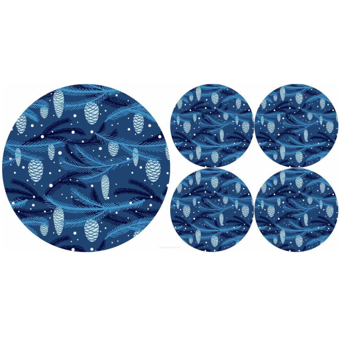 Set di tovagliette rotonde in feltro 1 + 4 - modello CONO