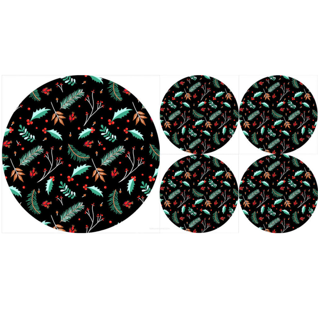 Set di tovagliette circolari in feltro 1 + 4 - STROKER