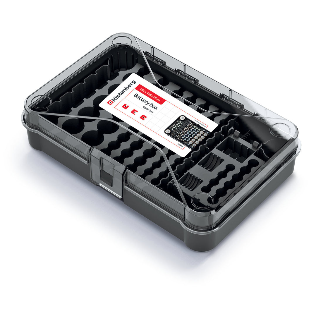 Kistenberg Battery Box KBB03 - Organizzatore per batterie - 115 spazi per le pile
