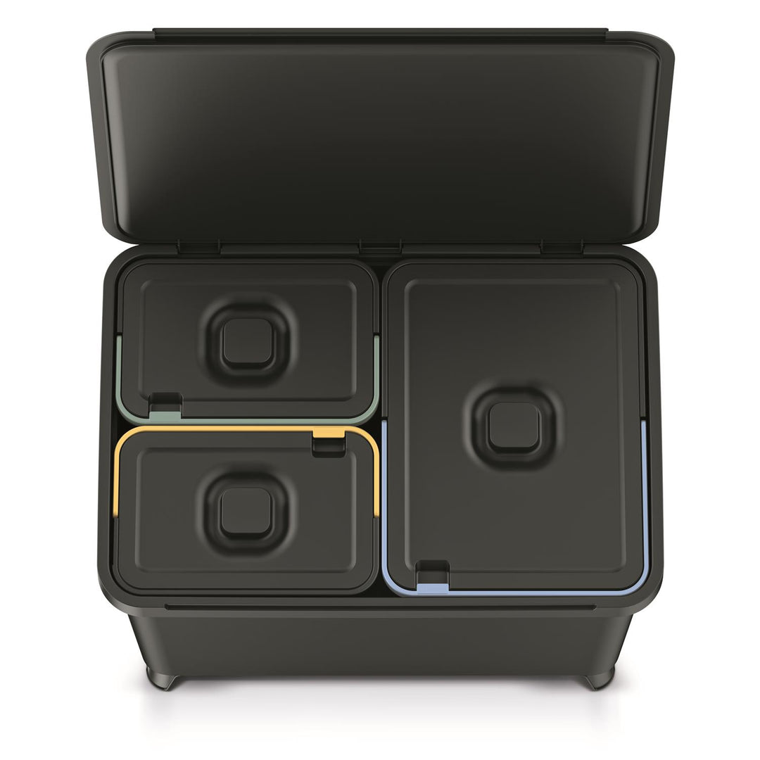 Keden SYSTEMA - Cestino per rifiuti 2x10 + 23l - nero riciclaggio