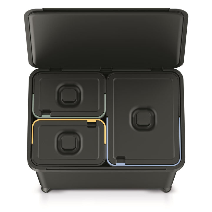 Keden SYSTEMA - Cestino per rifiuti 2x10 + 23l - nero riciclaggio