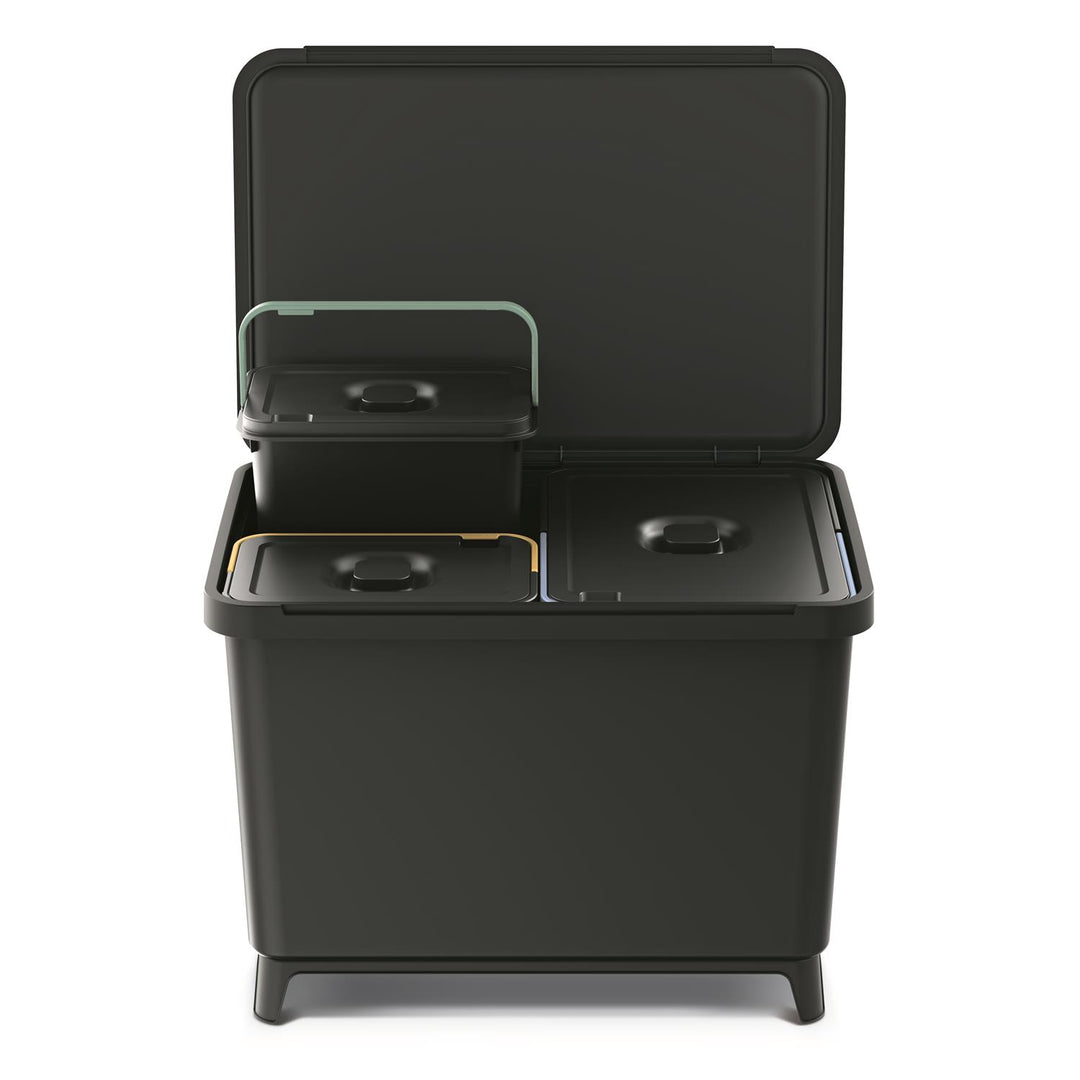 Keden SYSTEMA - Cestino per rifiuti 2x10 + 23l - nero riciclaggio