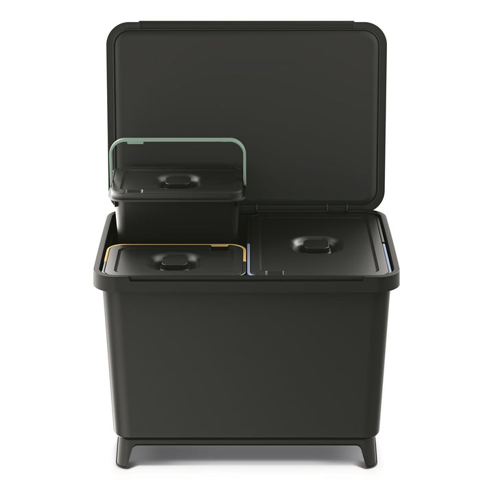 Keden SYSTEMA - Cestino per rifiuti 2x10 + 23l - nero riciclaggio