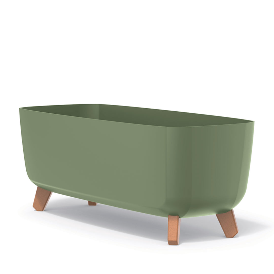 Prosperplast Gracia Case Fioriera DGCL600-5615C con gambe e inserto - colore verde terra