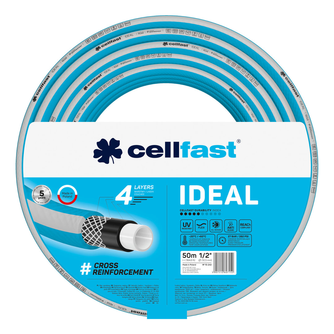Tubo da giardino CELLFAST IDEAL 1/2'' 50m 4 strati 27 bar