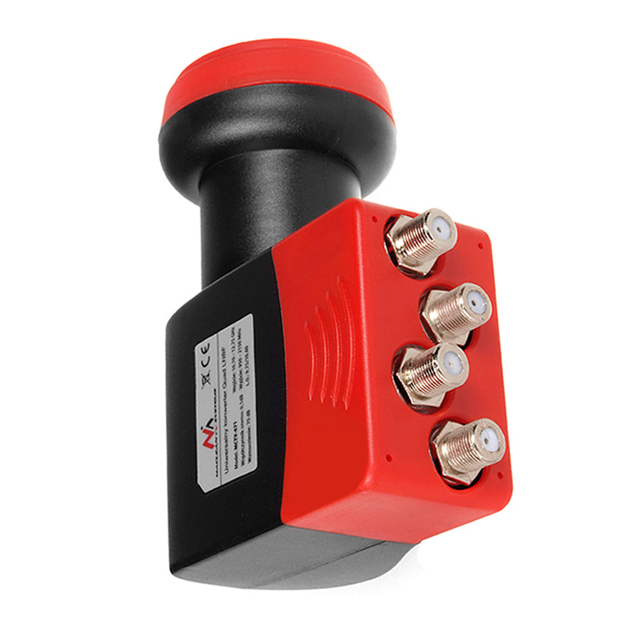 Konwerter satelitarny Maclean, LNB, quadruplo, alto guadagno, + 4x wtyki F, MCTV-671