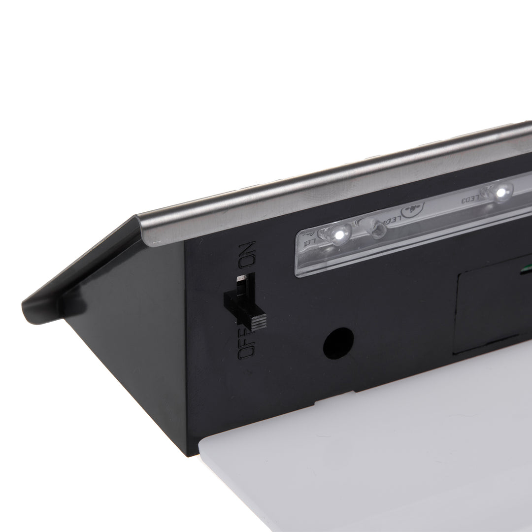 Lampada solare a LED con numero civico Maclean, IP44, 1W, 60lm, 6000K, batteria ricaricabile da 600 mAh, 2,5V DC 70mA, MCE423