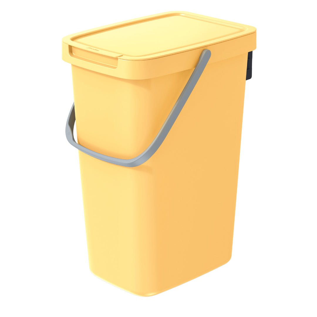 Keden Systema Q Bidone per la raccolta differenziata 12l, colore giallo chiaro