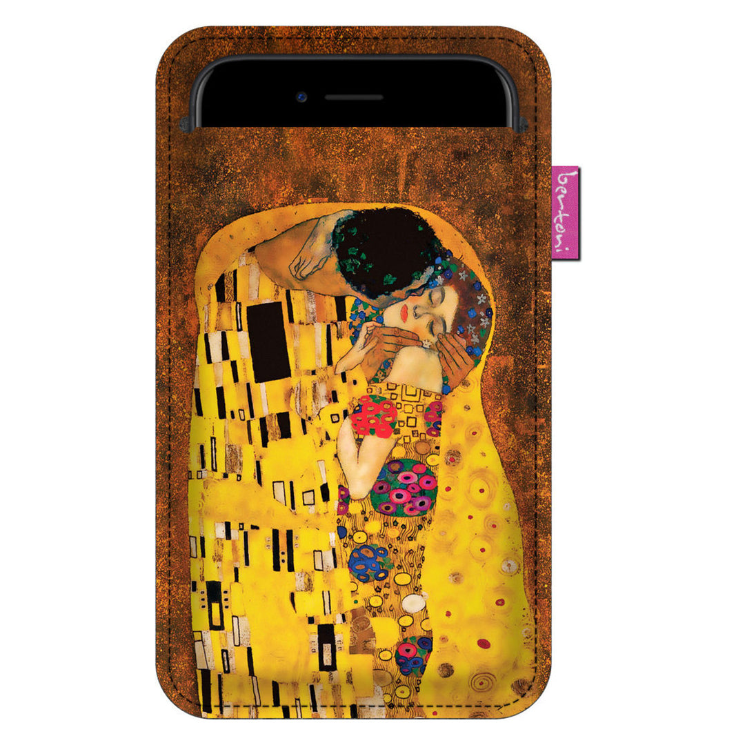 Custodia per smartphone Bertoni, Case in feltro ecologico, 105x195 mm, motivo Kiss, EE0031