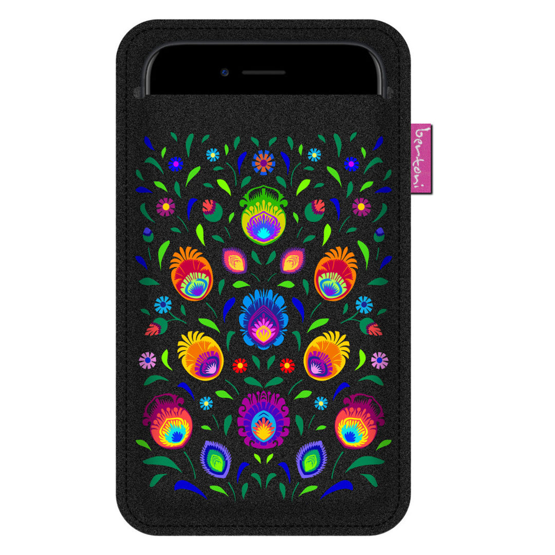 Custodia per smartphone Bertoni, Case in feltro ecologico, 105x195 mm, motivo Oberek, EE0032