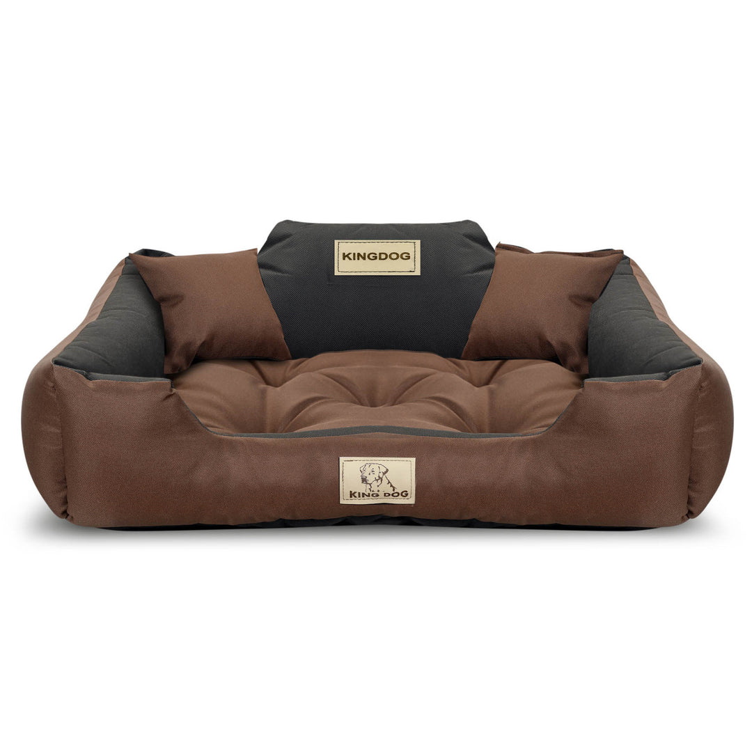 KINGDOG Letto per cani 115 x 95 cm Cuccia impermeabile,colore marrone e nero