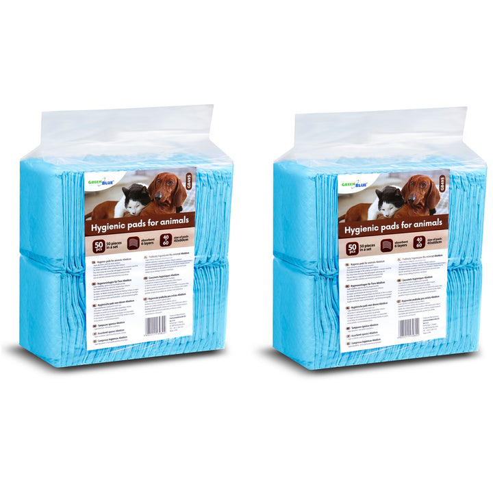 GB495 Tappetini igienici per cani/gatti Assorbenti igienici per imparare a fare pipì Tappetini da addestramento  monouso a 6 strati 100 pz.