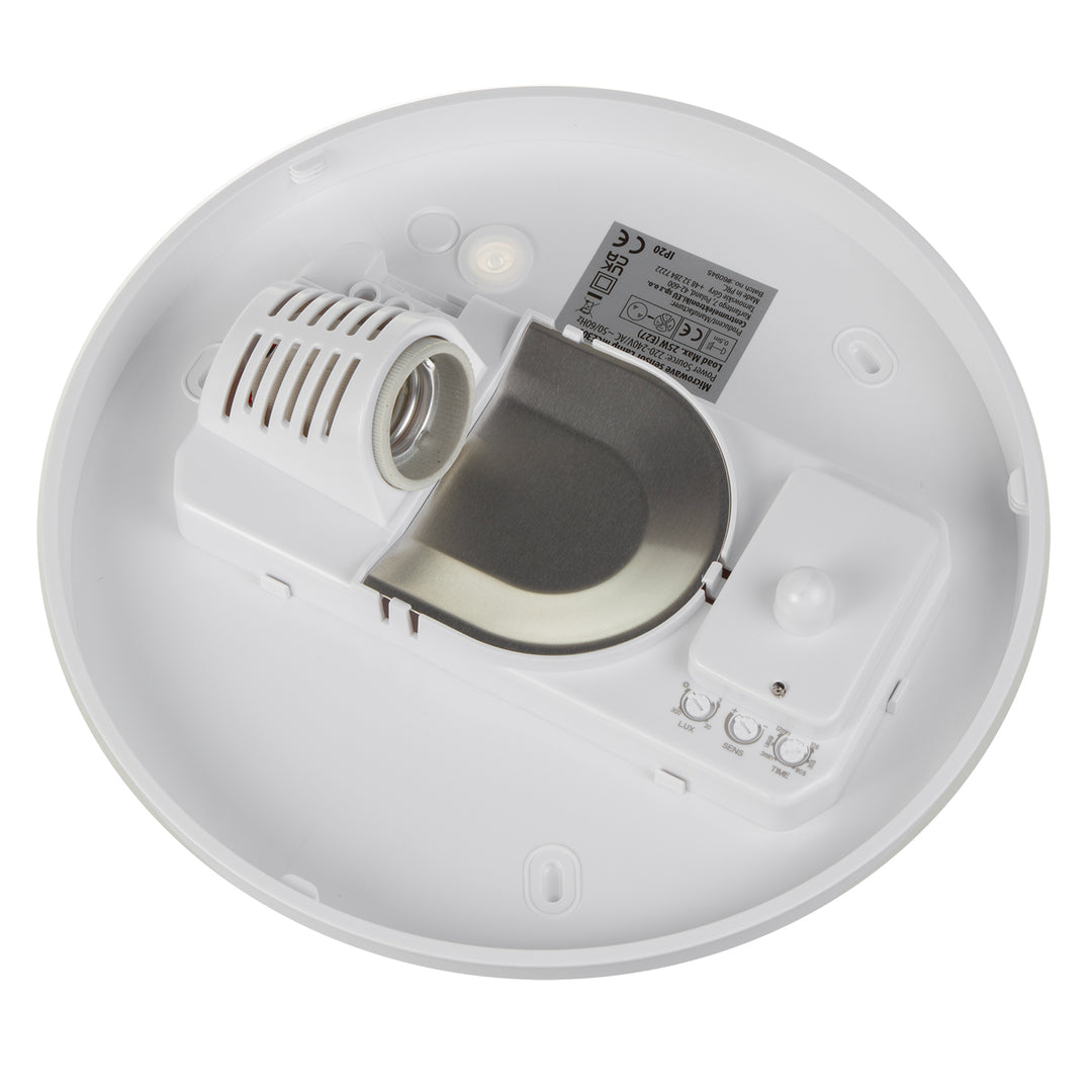 Lampada da soffitto Maclean 1xE27, sensore a microonde, paralume in PMMA, carico massimo 25W, IP20, MCE309