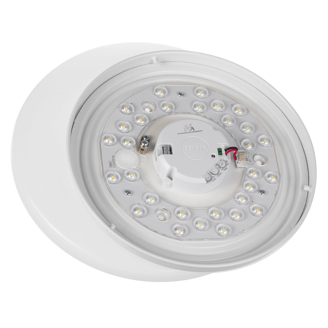 Lampada a sensore LED da soffitto Maclean, sensore a microonde 5,8GHz, 4000K, 12W, 950lm, IP44, MCE347