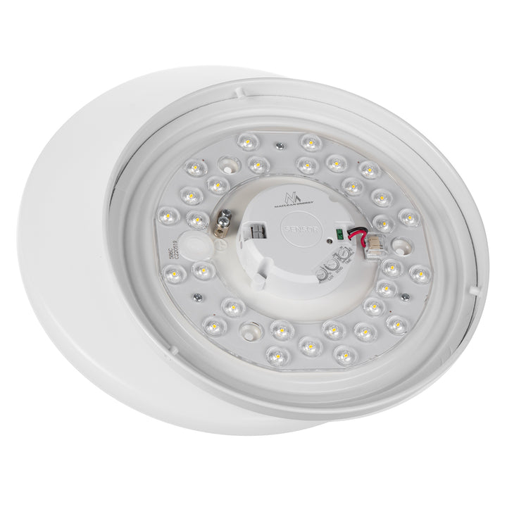 Lampada a sensore LED da soffitto Maclean, sensore a microonde 5,8GHz, 4000K, 12W, 950lm, IP44, MCE347