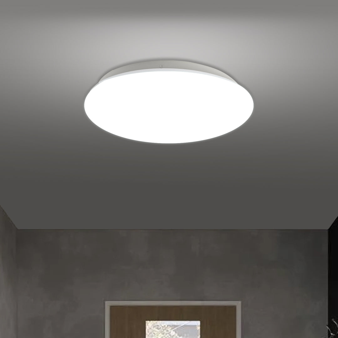 Lampada a sensore LED da soffitto Maclean, sensore a microonde 5,8GHz, 4000K, 12W, 950lm, IP44, MCE347