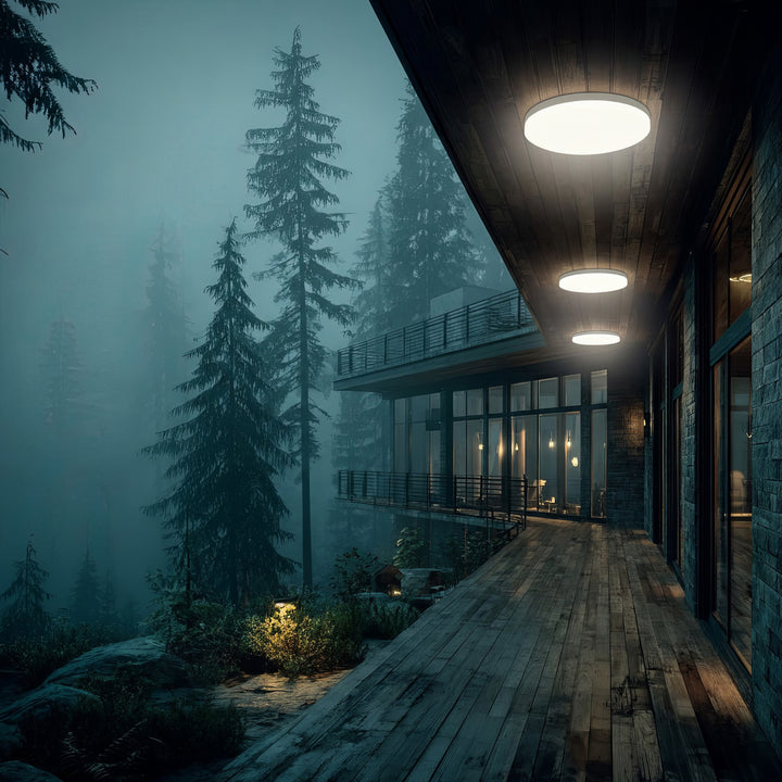 Lampada a sensore LED da soffitto Maclean, sensore a microonde 5,8GHz, 4000K, 12W, 950lm, IP44, MCE347