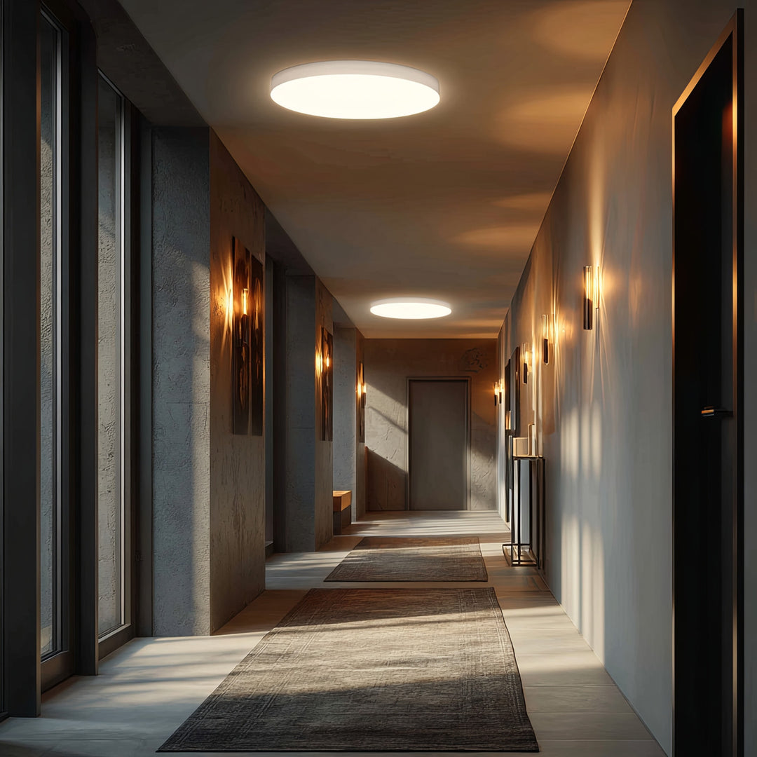 Lampada a sensore LED da soffitto Maclean, sensore a microonde 5,8GHz, 4000K, 12W, 950lm, IP44, MCE347