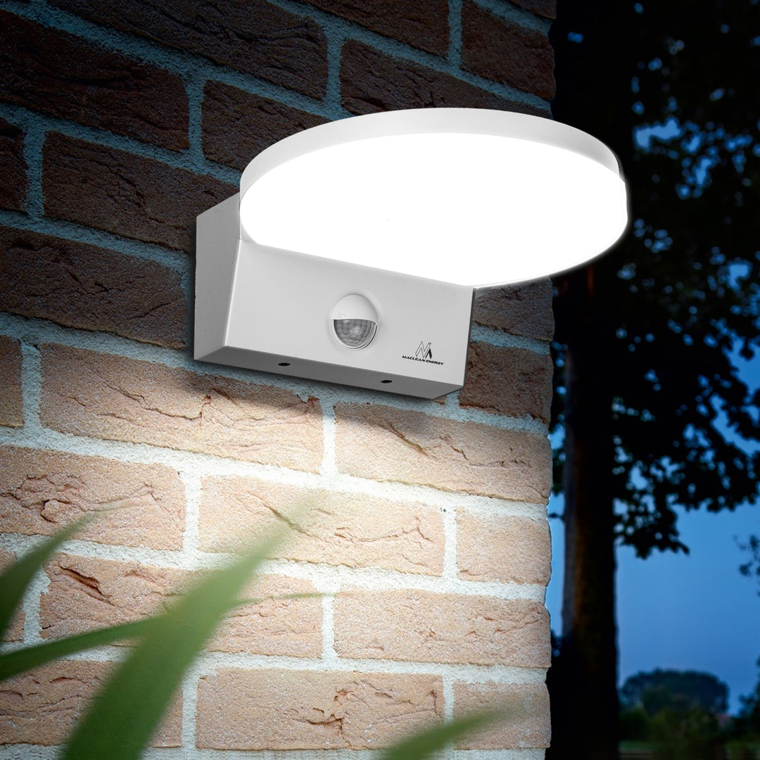 Lampada LED con sensore di movimento PIR, e sensore crepuscolare bianco, 15W, IP65, 1560lm, bianco neutro (4000K) MCE344 W