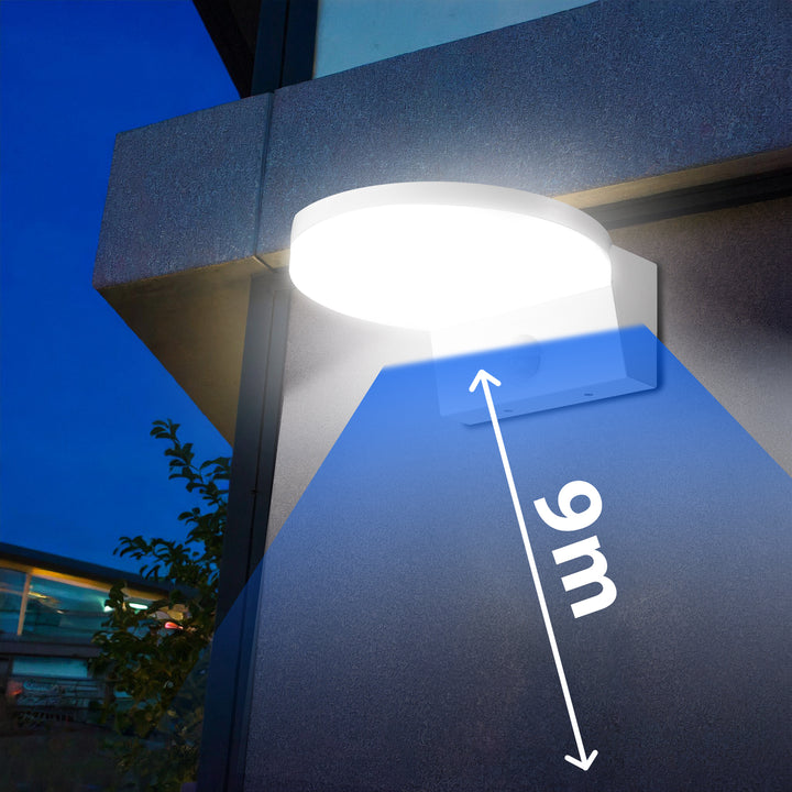 Lampada LED con sensore di movimento PIR, e sensore crepuscolare bianco, 15W, IP65, 1560lm, bianco neutro (4000K) MCE344 W