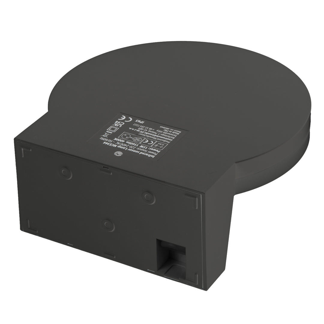 Lampada LED Maclean con sensore creouscolare, sensore di movimento PIR, nero, 15W, IP65, 1560lm, bianco neutro (4000K)  MCE344 GR