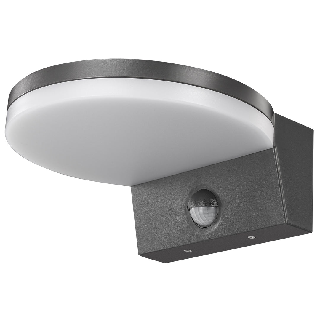 Lampada LED Maclean con sensore creouscolare, sensore di movimento PIR, nero, 15W, IP65, 1560lm, bianco neutro (4000K)  MCE344 GR