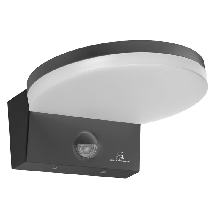 Lampada LED Maclean con sensore creouscolare, sensore di movimento PIR, nero, 15W, IP65, 1560lm, bianco neutro (4000K)  MCE344 GR