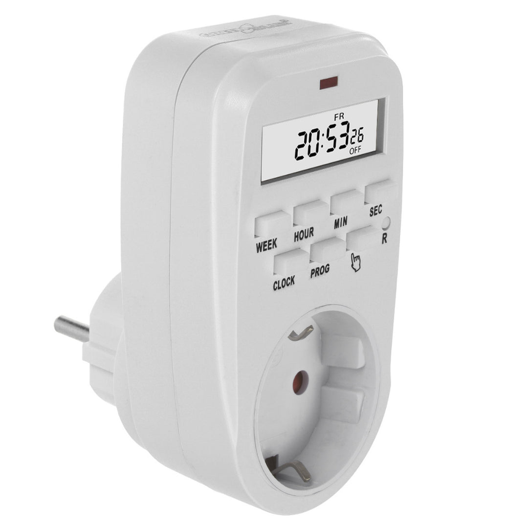 Interruttore orario digitale GreenBlue - timer, carico massimo 16A, IP20, GB362 F