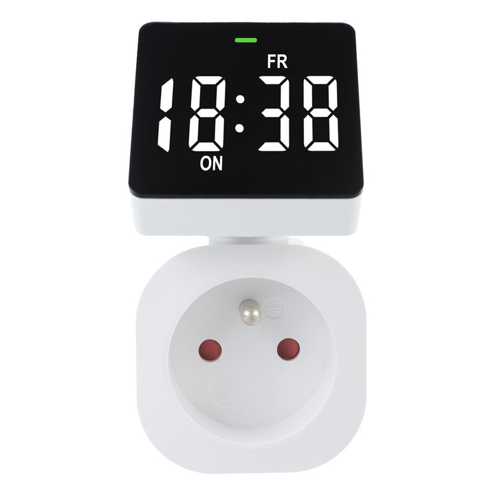 Interruttore orario digitale GreenBlue - timer, carico massimo 16A, IP20, GB610 E