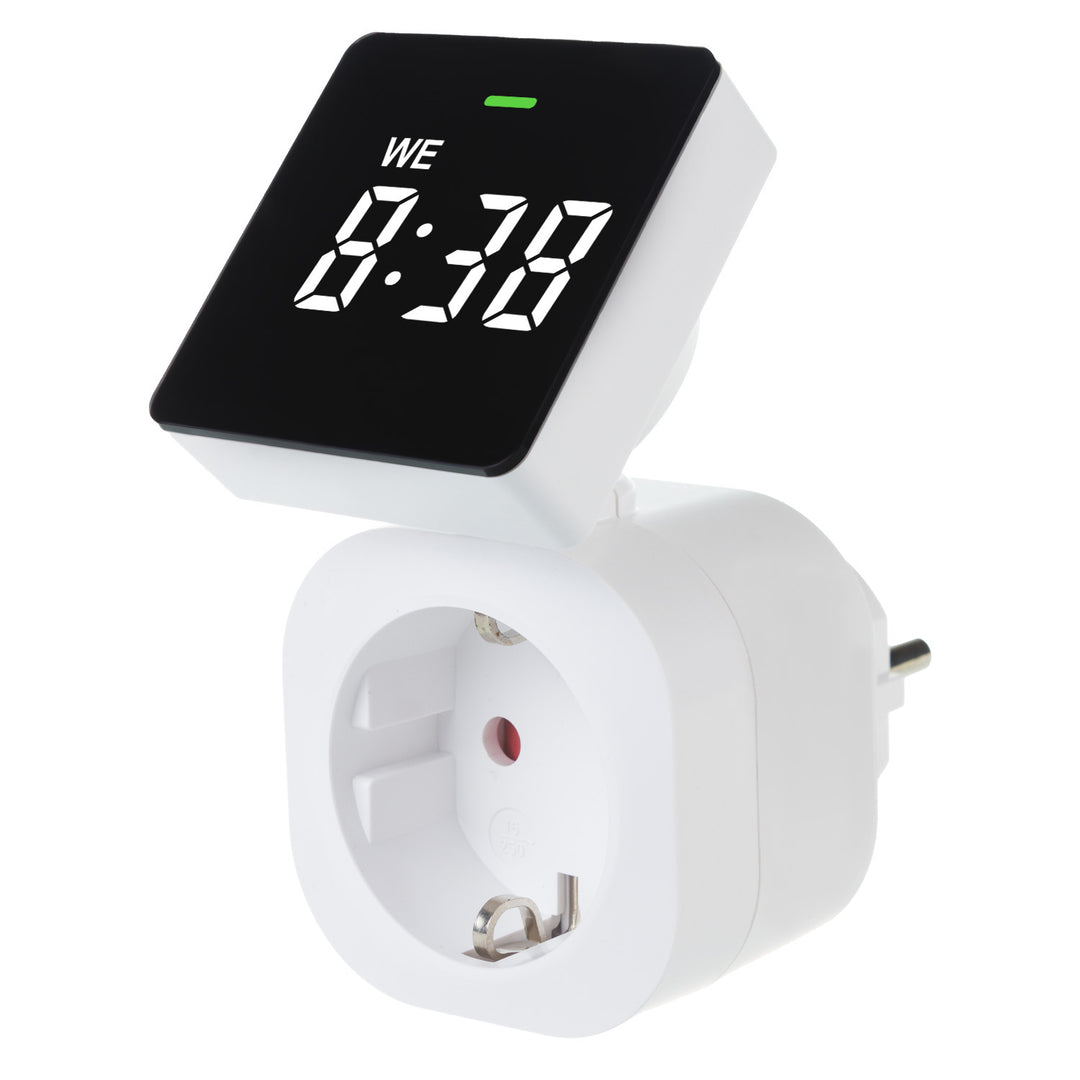 Interruttore orario digitale GreenBlue - timer, carico massimo 16A, IP20, GB610 F