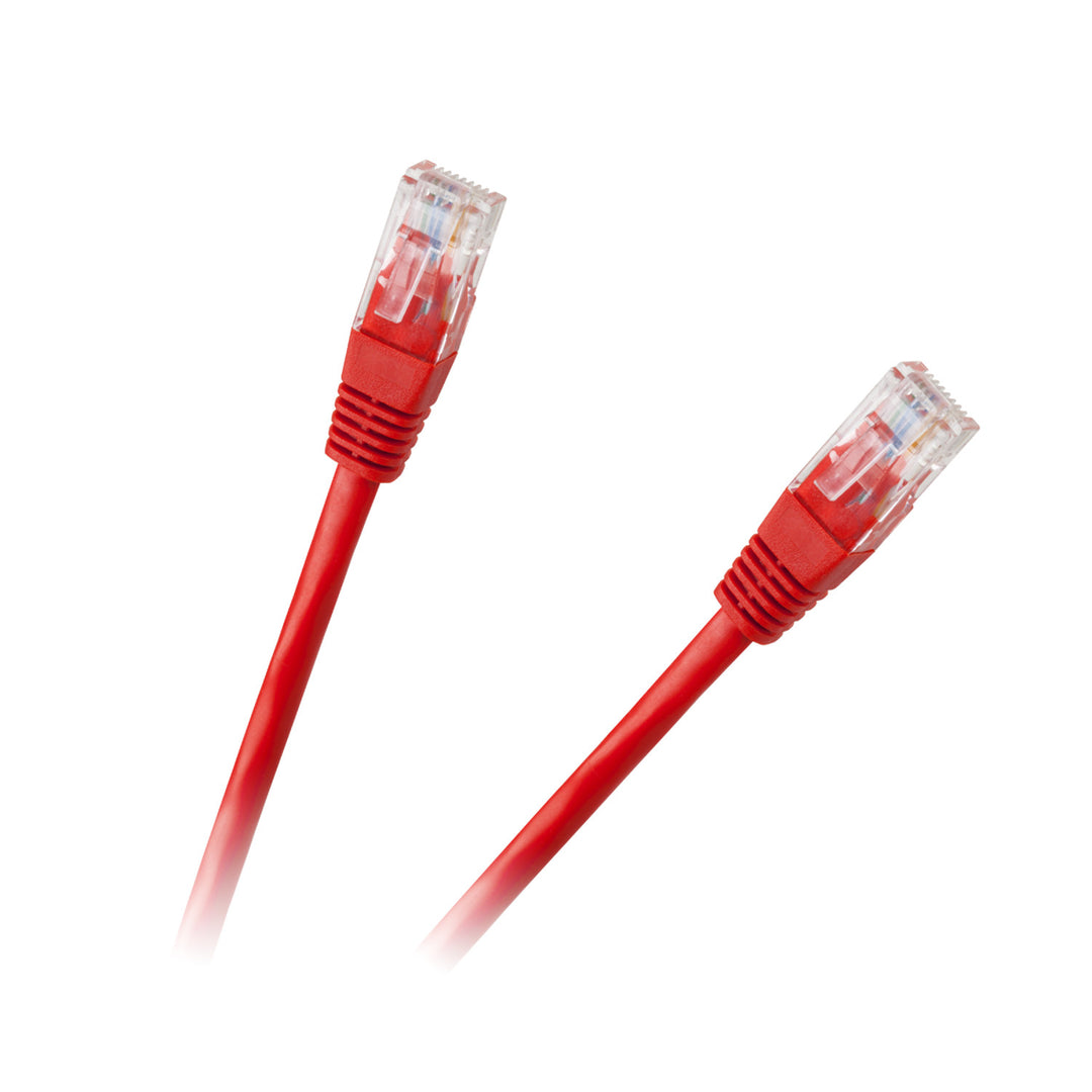 Cavo patchcord UTP 8c 0,5m CCA rosso per rete KPO2779B-0,5