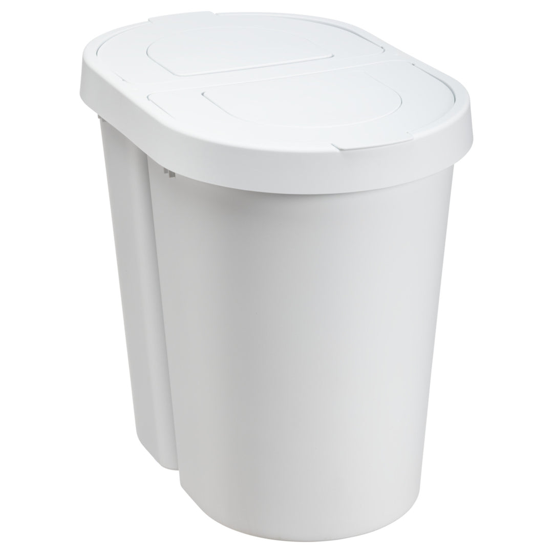 Cestino Plast Team, coperchio incernierato, doppio, bianco, 2 x 25 l, Seattle Swing