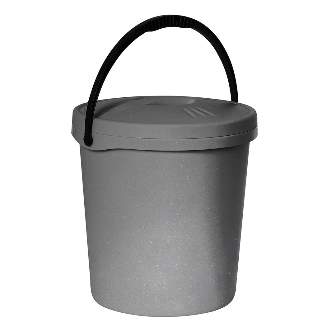Secchio Plast Team, coperchio, manico, 16 litri, argento, 2062