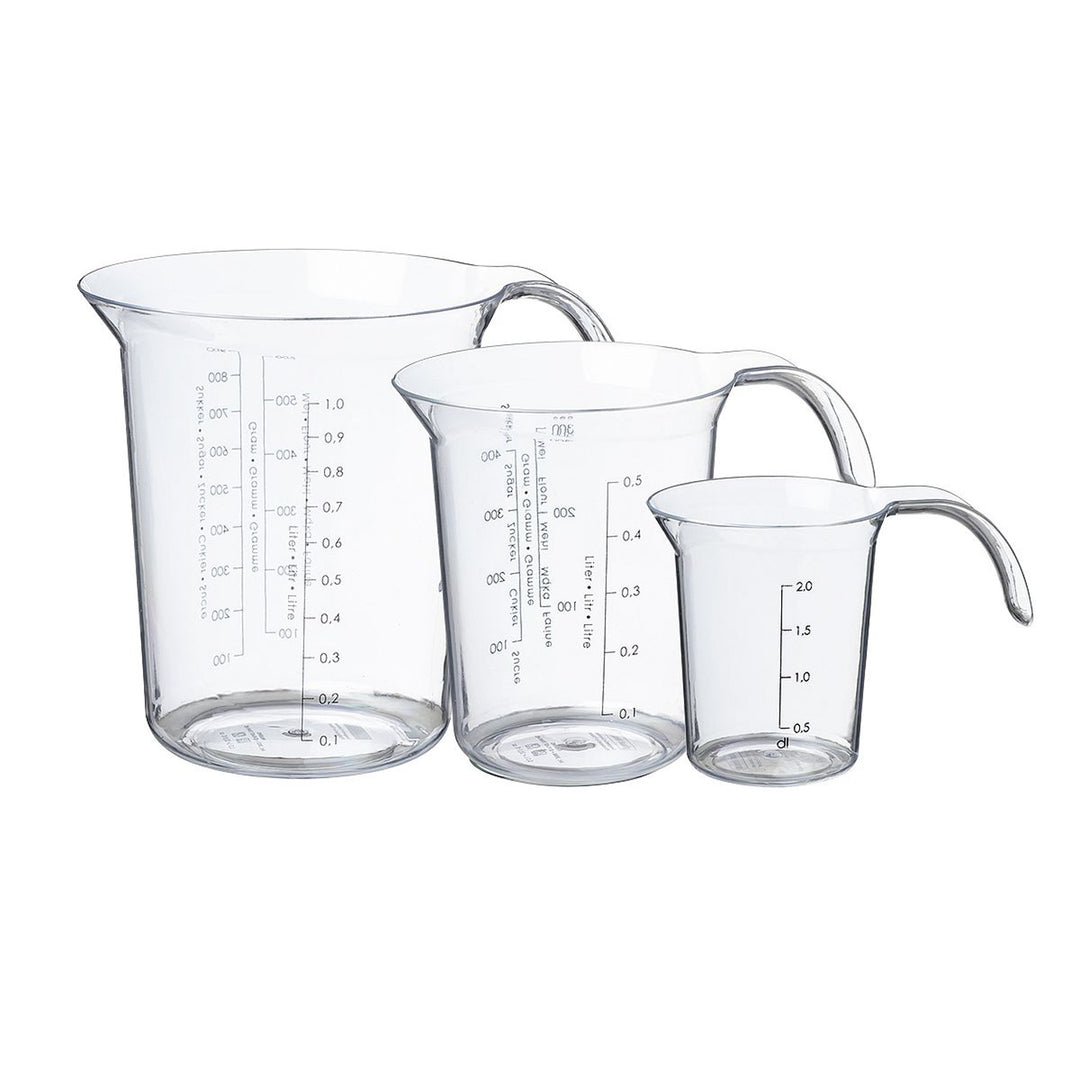Caraffe Plast Team, 3 pezzi, con misurino, trasparenti, Palermo