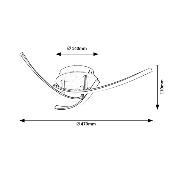 Lampada da soffitto Rabalux, bianco naturale, 22W, 4000 K, 1400 lm, Tatjana