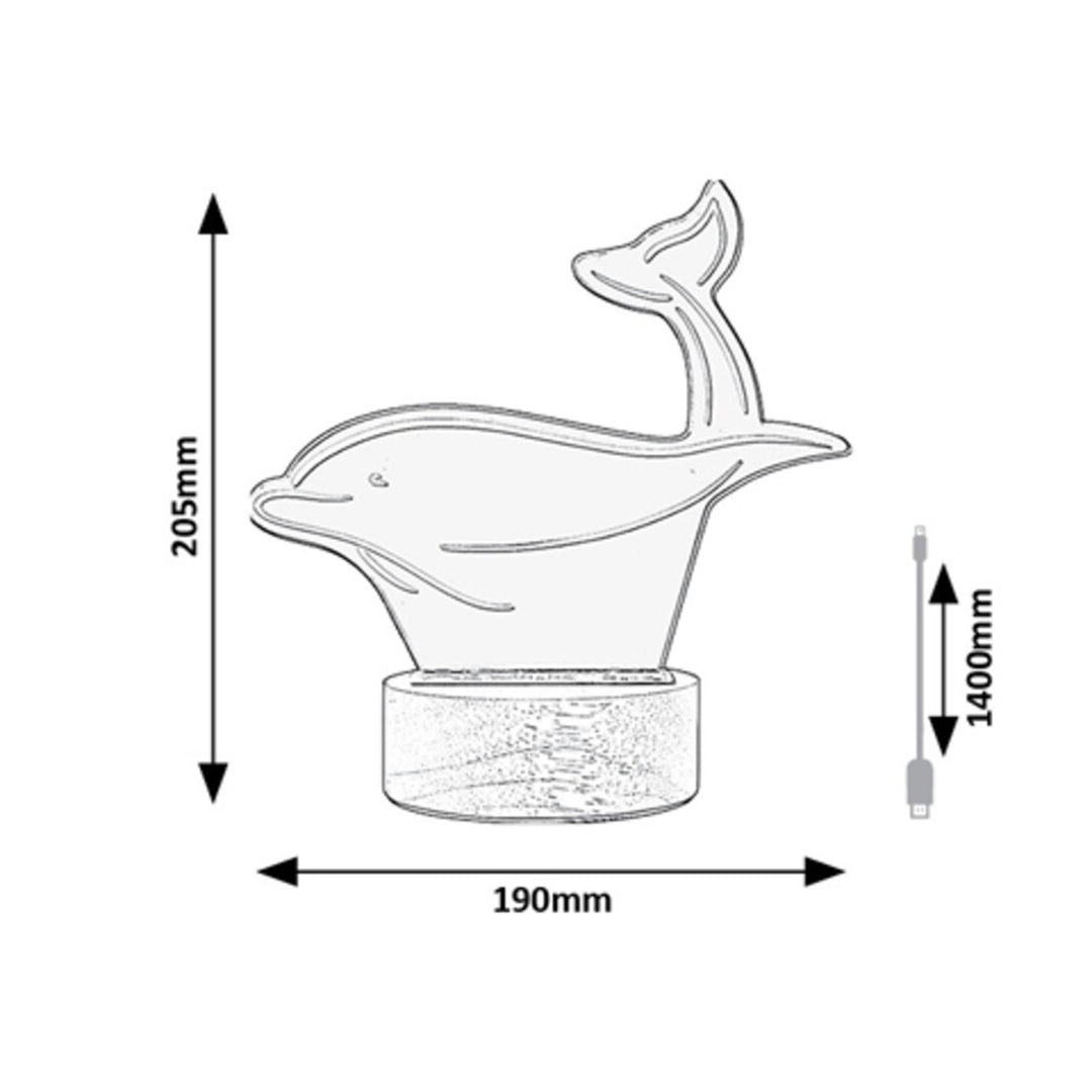 Lampada Rabalux, decorativa, LED, 2W, Delfino, Akali